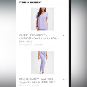 Garde Malade Lavender Scrub Set